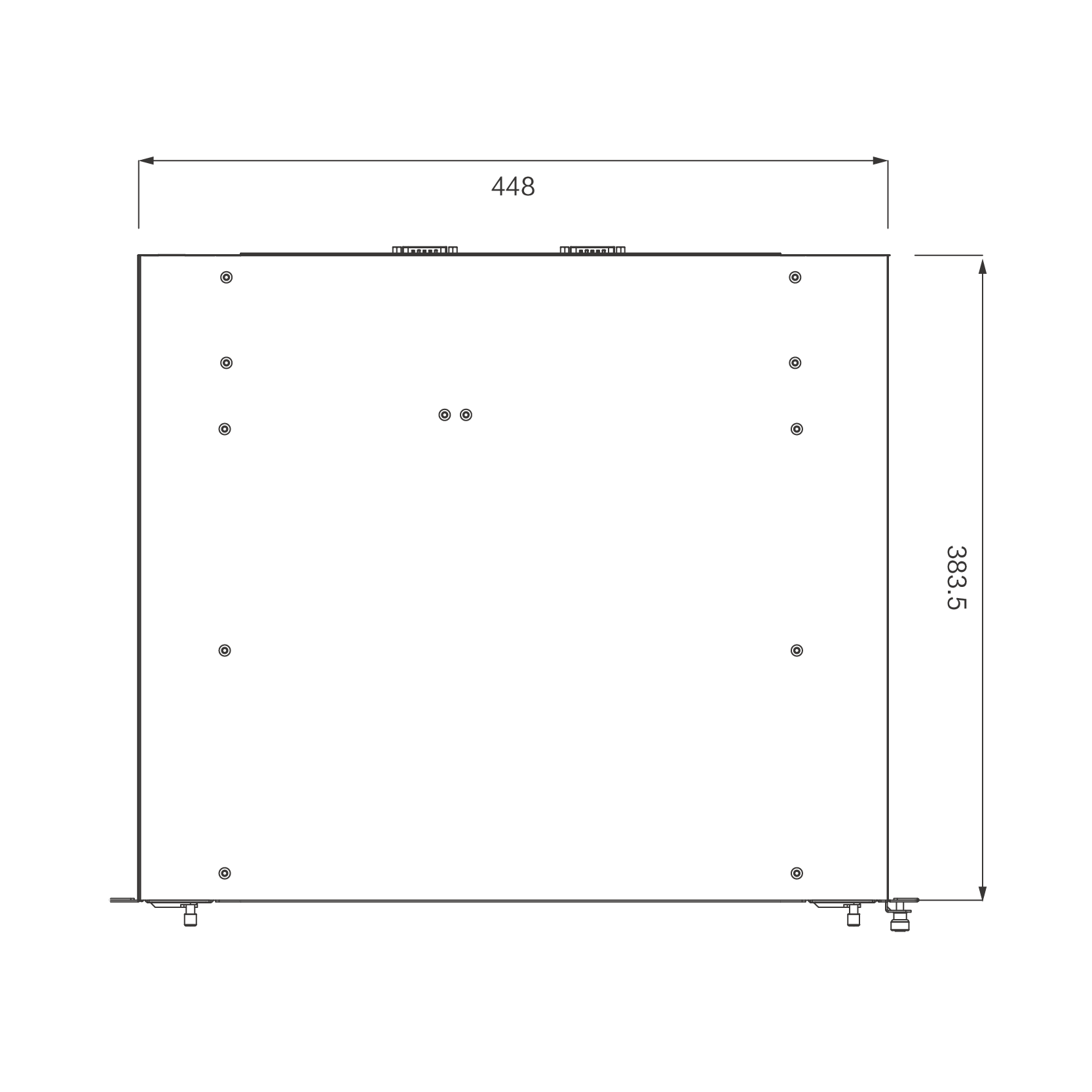 ATCA机箱 2U2S-40G 结构俯视图