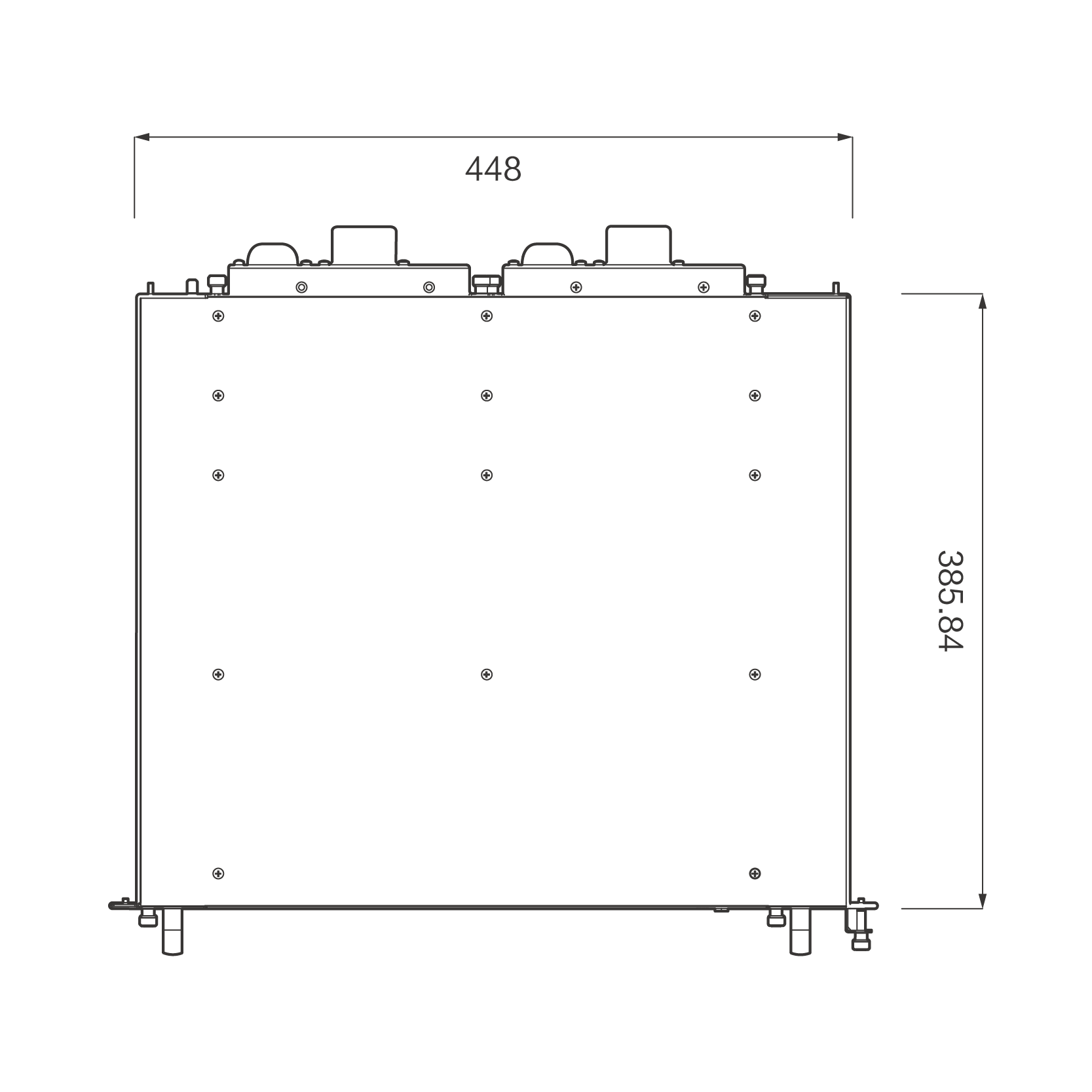 ATCA机箱 6U6S-10G&40G&100G 结构俯视图