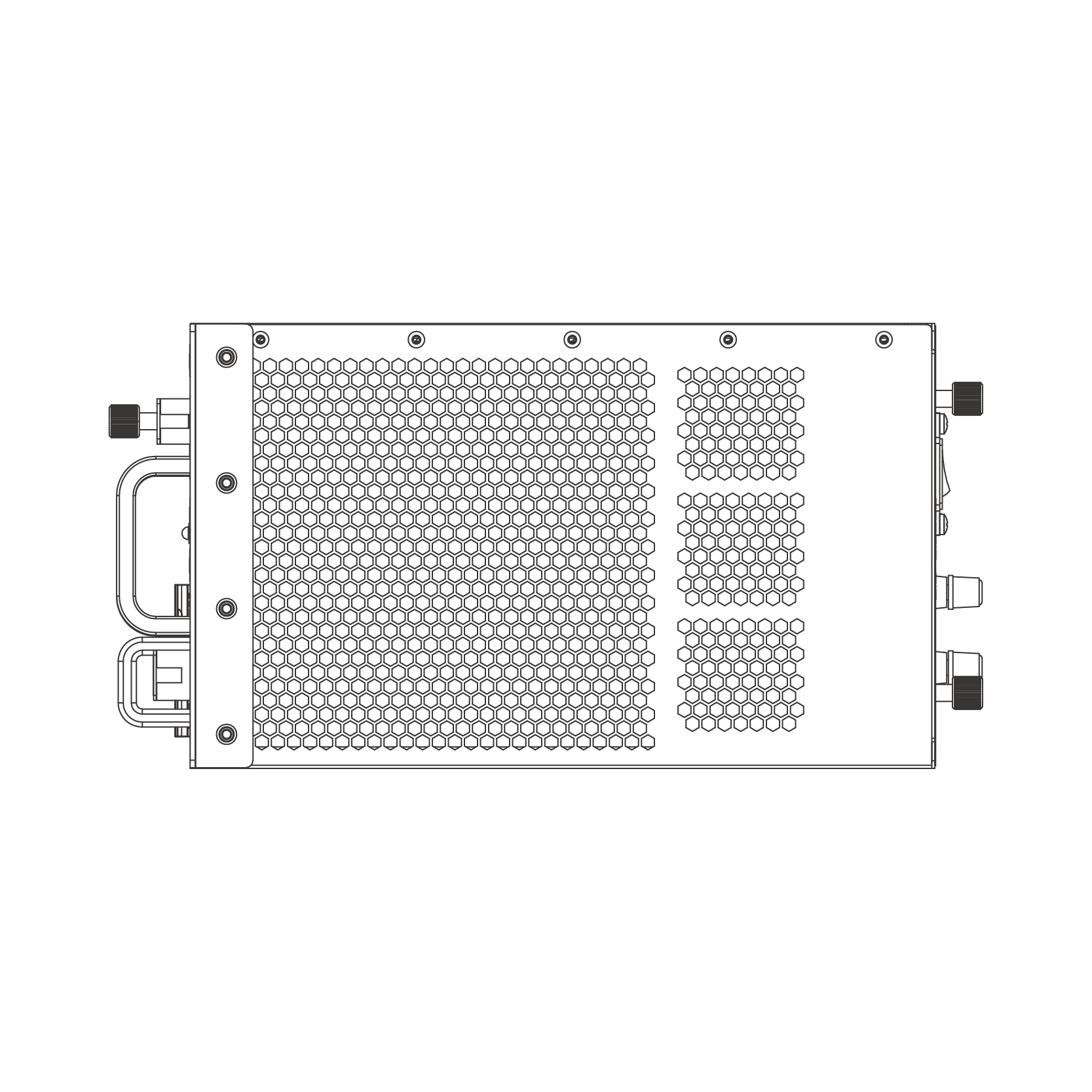 CPCI机箱 4U8S 结构侧视图